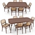 Classic Dining Set: Chair N811 & Table Wiener GTV 3D model small image 1
