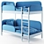 Modern Twin Bunk Bed 3D model small image 1