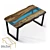 Rustic River Table by Slabs.Wood 3D model small image 1