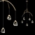 Glamour Arced Crystal Chandelier 3D model small image 4