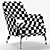 Elegant Flexform Gatsby Armchair 3D model small image 5