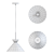 Elegant Conical Pendant Lamp: Lampatron AIKE 3D model small image 2