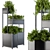 Stylish Black Box Plant Stand 3D model small image 1