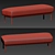 Blu Dot Puff Puff Bench: Chic Seating Solution 3D model small image 3
