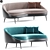 Modern Sand Curve Sofa 3D model small image 1