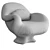 Sleek Lips Armchair | Modern Design 3D model small image 5