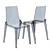 Sleek Mist Dining Chair: Elegant Acrylic Design 3D model small image 1