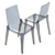 Sleek Mist Dining Chair: Elegant Acrylic Design 3D model small image 3