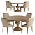 Magnolia Table & Florence Chair Combo 3D model small image 1