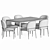 Modern Dining Set with Astrud Chair & Canto Table 3D model small image 4
