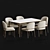 Modern Dining Set with Astrud Chair & Canto Table 3D model small image 8