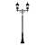 Vintage Wrought Iron Street Lamp 3D model small image 1