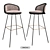 Sleek De Sede Bar Chair 3D model small image 1