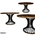 Modern Cinch Round Dining Table 3D model small image 2