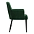 Luxury Velvet Chair 3D model small image 3