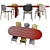 Elegant Dining Set: Cizeta L'Abbate Yard Table and Wittmann Vuelta FD Chairs 3D model small image 1