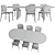 Elegant Dining Set: Cizeta L'Abbate Yard Table and Wittmann Vuelta FD Chairs 3D model small image 2