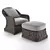 Havana Lounge Chair & Ottoman: Stylish Outdoor Seating 3D model small image 1