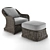 Havana Lounge Chair & Ottoman: Stylish Outdoor Seating 3D model small image 4