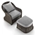 Havana Lounge Chair & Ottoman: Stylish Outdoor Seating 3D model small image 5