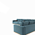 L-Shaped Industrial Sofa 3D model small image 2