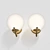 Elegant Stem Wall Lamp in Golden Finish 3D model small image 4