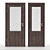 Title: Sherman Anthracite Glazed Interior Door 3D model small image 3