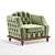 Luxurious Chesterfield Brighton Sofa 3D model small image 2