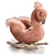 Elegant Flamingo Rocker 3D model small image 1