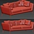 Modern B&B Atoll Sofa 3D model small image 3