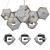 Elegant Metal Pendant Lamp 3D model small image 3