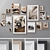 Stylish Photo Frames Set 3D model small image 1