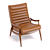 Sleek Mid-Century Leather Chair 3D model small image 4