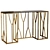 Title: Gold Glass Console Table 3D model small image 1