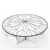 Elegant Lotus Brass Glass Table 3D model small image 11