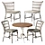 Sika Design Outdoor Dining Set 3D model small image 1