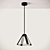 Sleek Metal LED Pendant 3D model small image 2