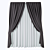 Modern 6-Piece Curtains Set 3D model small image 3