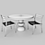 Woven Rope Dining Set: Stylish and Durable 3D model small image 5