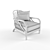 Natural Rattan Edgewater Lounge Chair 3D model small image 2