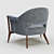 Modern Cloven Chair: Uniquely Designed and Textured 3D model small image 3