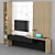 Modern TV Stand: 3100x3900x500mm 3D model small image 2