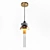 Modern Gold Pendant Light 3D model small image 1