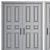 Elegant Classic Interior Doors 3D model small image 2