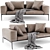 Flexform Lifesteel 2-Seater Sofa 3D model small image 2