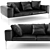 Flexform Lifesteel 2-Seater Sofa 3D model small image 4