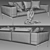 Flexform Lifesteel 2-Seater Sofa 3D model small image 5