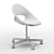 Minimalist White Chair 3D model small image 1