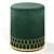 Luxurious Velvet Poufs: Perfect for Any Space 3D model small image 2