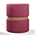 Luxurious Velvet Poufs: Perfect for Any Space 3D model small image 4